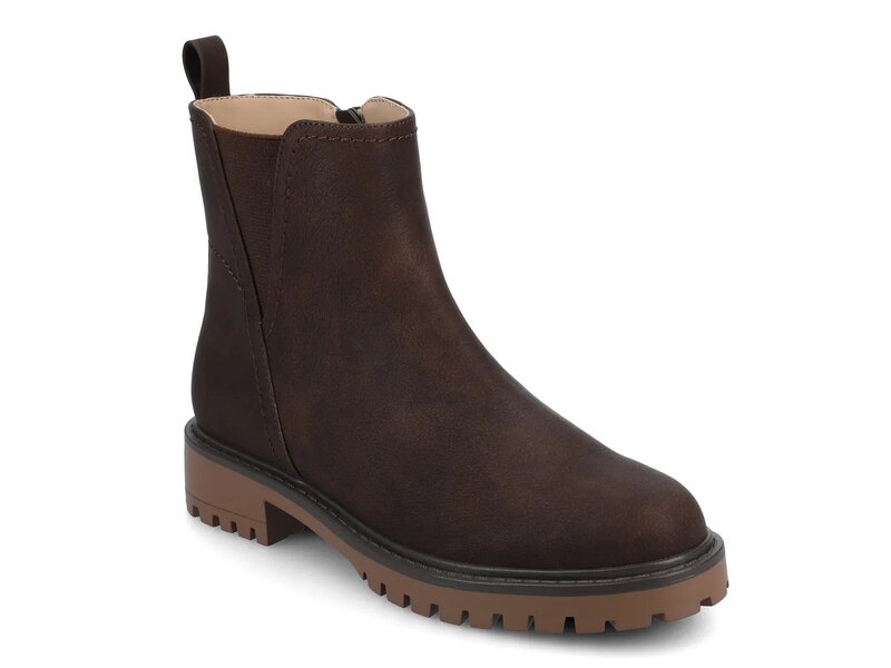 ジャーニー レディース シューズ ブーツ・レインブーツ Journee Junnah Bootie Dark Brown ブラウン｜ReVida 店