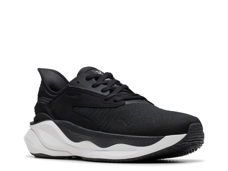 クラークス メンズ シューズ スニーカー Clarks Pace Sneaker Black/White ホワイト