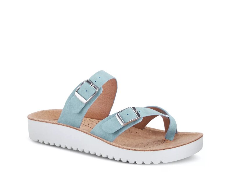 フレクサス レディース シューズ サンダル Flexus by Spring Step Bayside Sandal Sky Blue 青み