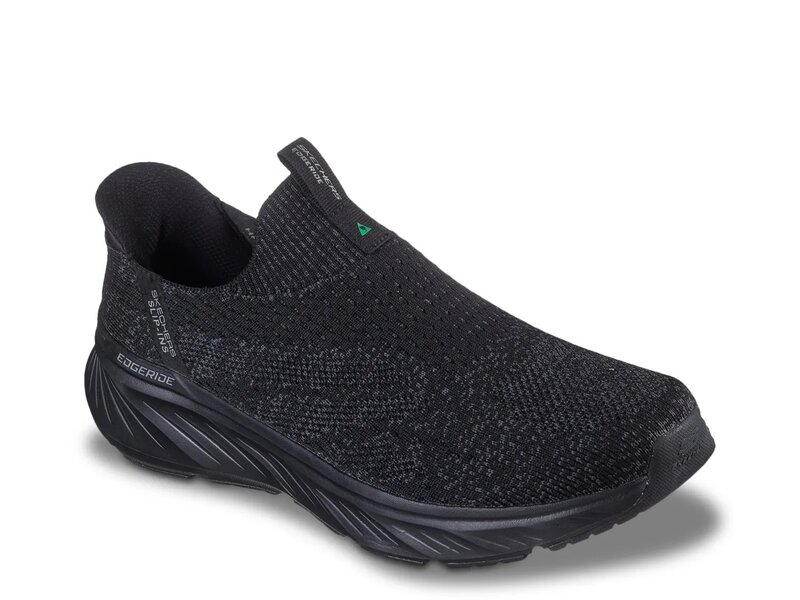 スケッチャーズ メンズ シューズ スニーカー リラックスフィット Skechers Hands Free Slip-ins Relaxed Fit Edgeride Commissioner Sneaker - Men's Black ブラック|ReVida 店