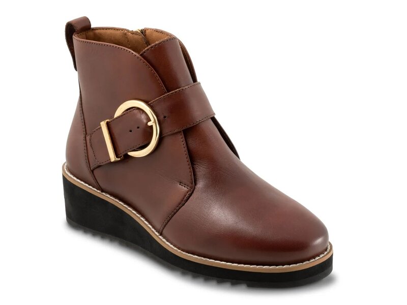 トロッターズ レディース シューズ ブーツ・レインブーツ Trotters Wendi Wedge Bootie Cognac|ReVida 店