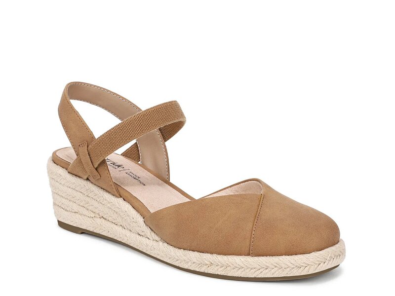 ライフストライド レディース シューズ サンダル LifeStride Pilar Espadrille Wedge Sandal Ginger Brown ブラウン