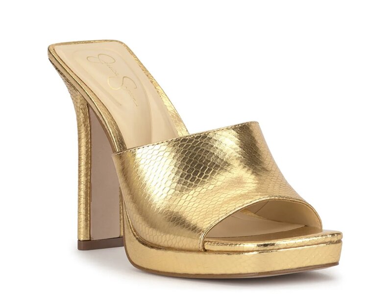 ジェシカシンプソン レディース シューズ サンダル プラットフォーム Jessica Simpson Azelica Platform Sandal Gold Metallic Snake Print Synthetic ゴールド