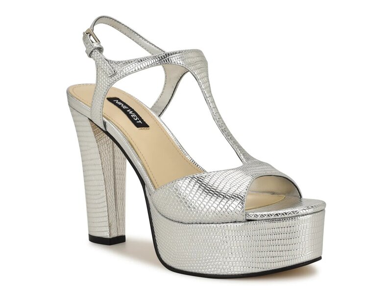 ナインウェスト レディース シューズ サンダル プラットフォーム Nine West Naini Platform Sandal Silver Metallic シルバー