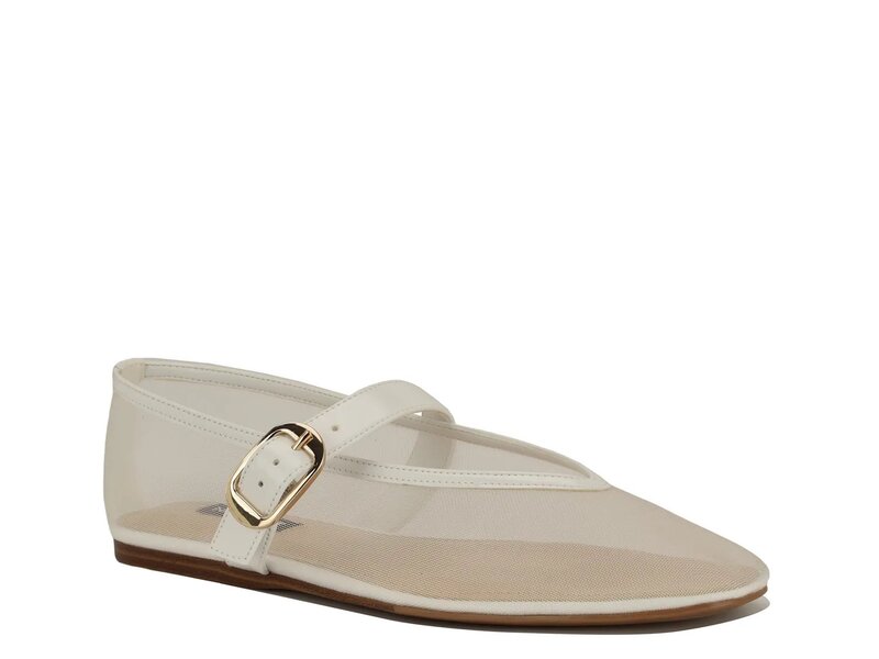 ナインウェスト レディース シューズ パンプス Nine West Vancee Mary Jane Flat White Mesh ホワイト