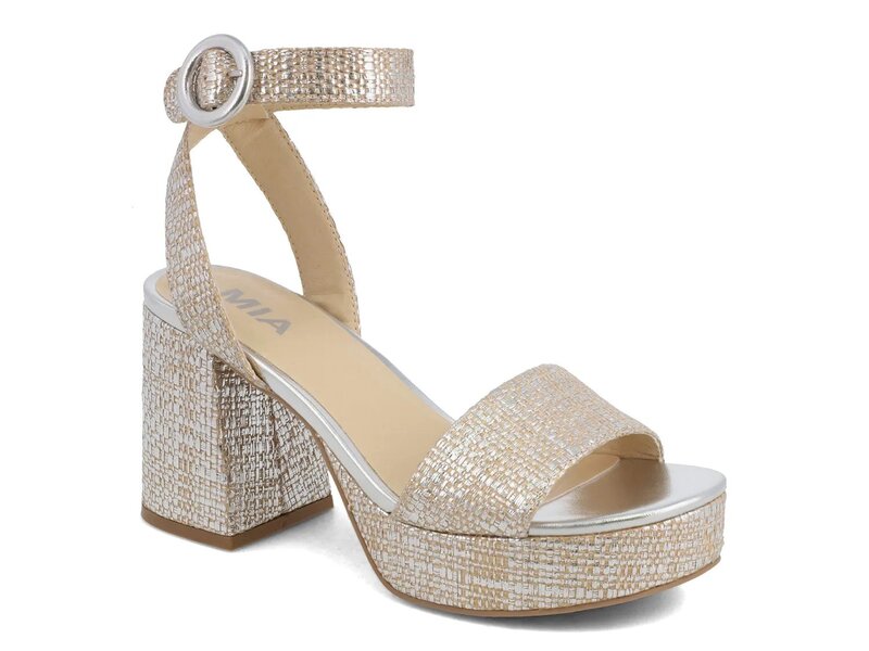 ミア レディース シューズ サンダル プラットフォーム Mia Renee Platform Sandal Silver Metallic シルバー