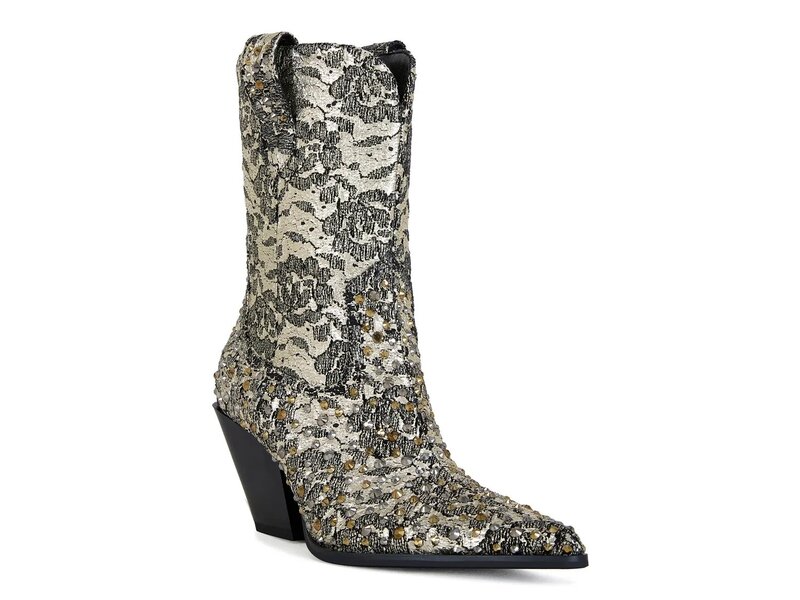 アザレア ワン レディース シューズ ブーツ・レインブーツ Azalea Wang Zirenne Bootie Gold Metallic/Multicolor ゴールド｜ReVida 店