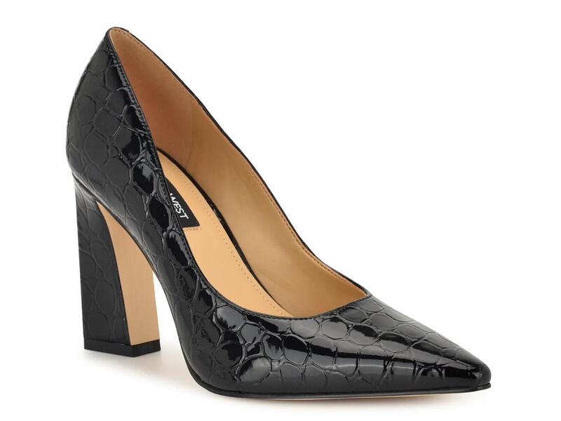 ナインウェスト レディース シューズ パンプス Nine Westamant Pump Black Croc Print Synthetic ブラック