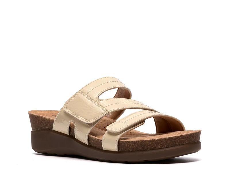 クラークス レディース シューズ サンダル Clarks Calenne Holly Wedge Sandal Off White 象牙色
