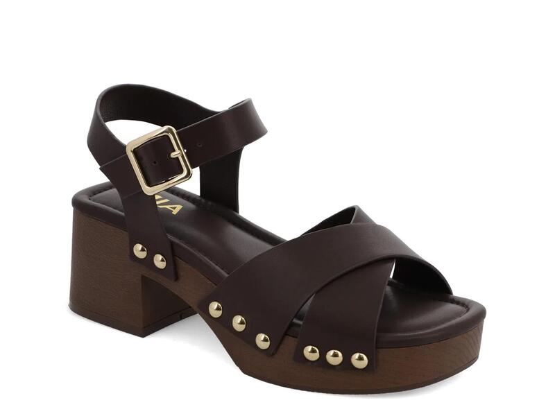 ミア レディース シューズ サンダル プラットフォーム Mia Finna Platform Sandal Dark Brown ブラウン