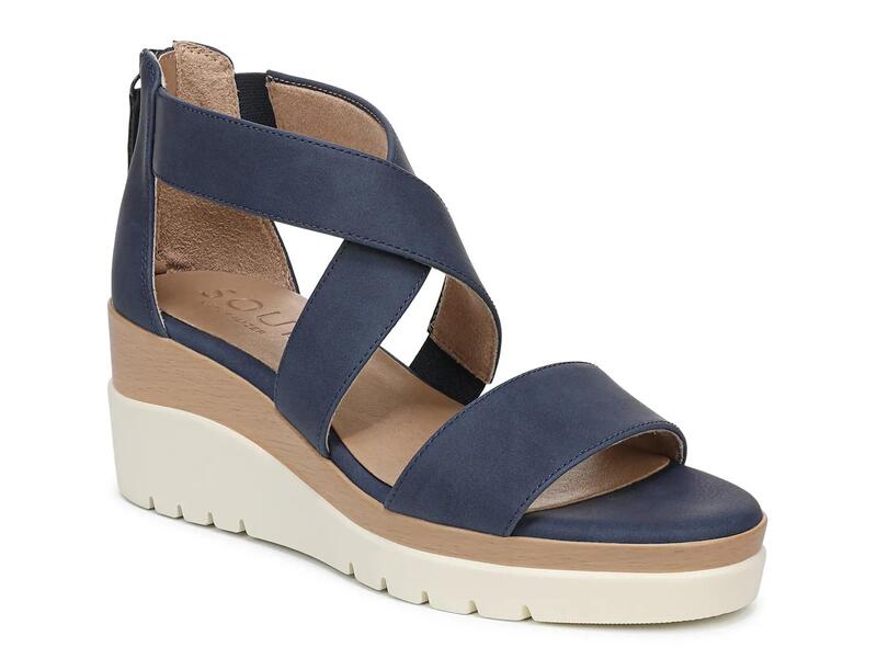 ソウルニュトライザー レディース シューズ サンダル SOUL Naturalizer Goodtimes Wedge Sandal Blue 青み