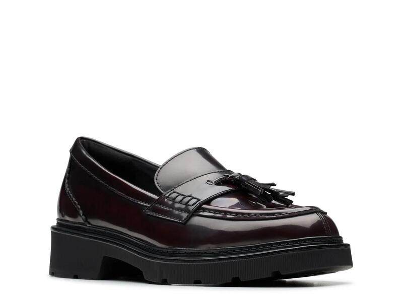 クラークス レディース シューズ スリッポン・ローファー Clarks Lauryl Tasseloafer Wine Red Patent 赤いこと