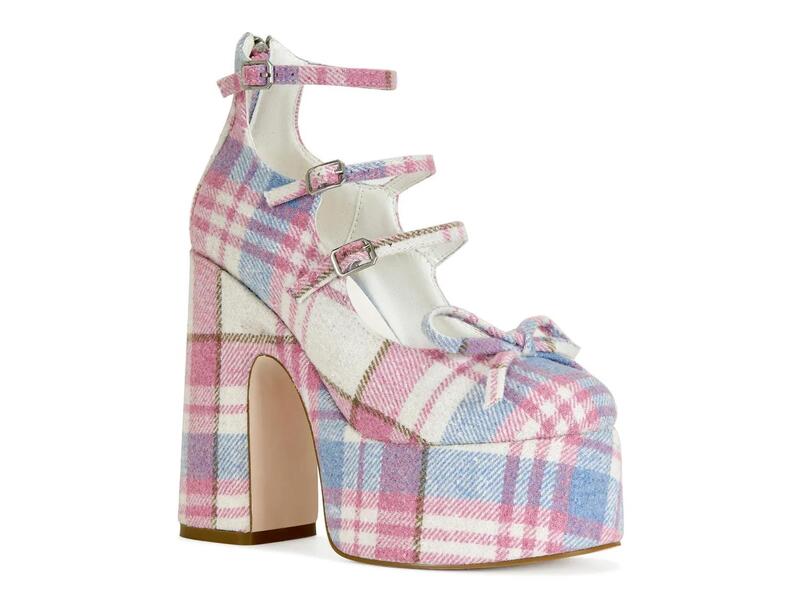 アザレア ワン レディース シューズ パンプス プラットフォーム Azalea Wang Sprout Platform Pump Light Pink/Multicolor Plaid ピンク