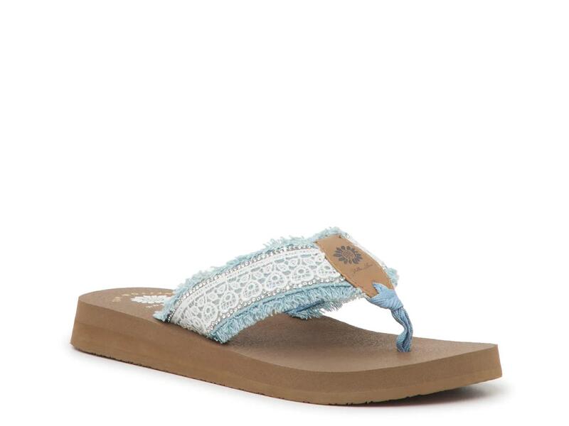 イエローボックス レディース シューズ サンダル Yellow Box Nara Flip Flop Light Blue/White ホワイト