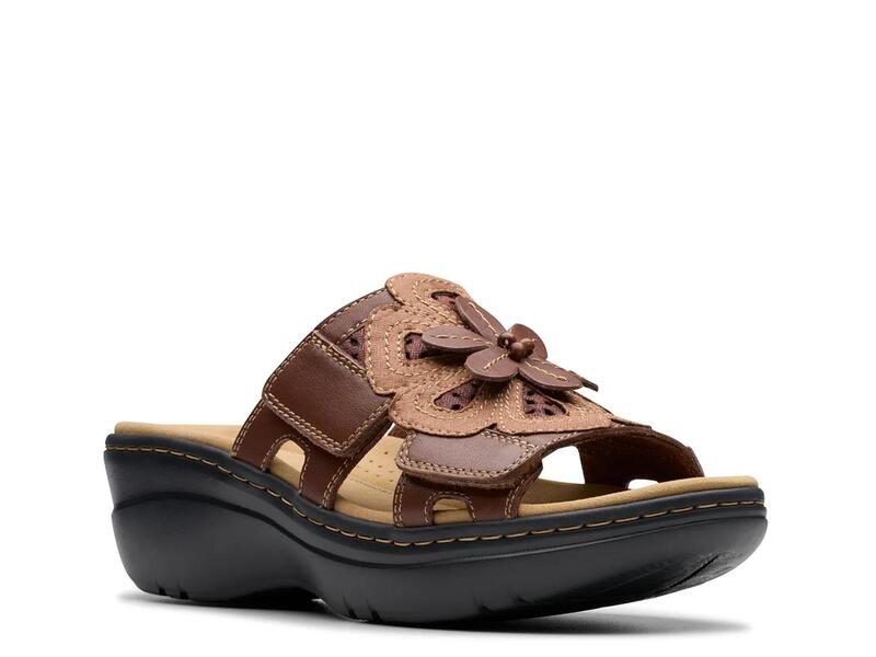 クラークス レディース シューズ サンダル Clarks Merliah Belle Wedge Sandal Brown Multicolor 赤銅色