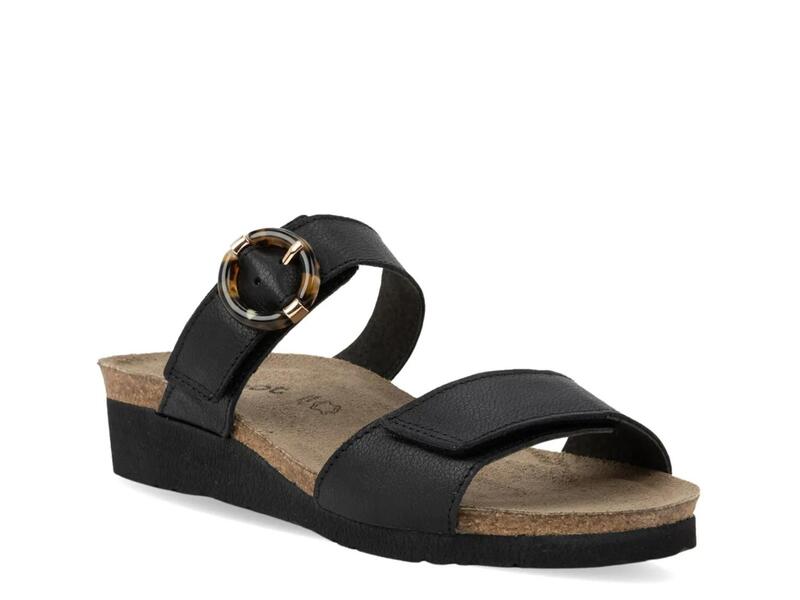 ナオト レディース シューズ サンダル Naot Anabel Wedge Sandal Black Leather ブラック｜ReVida 店