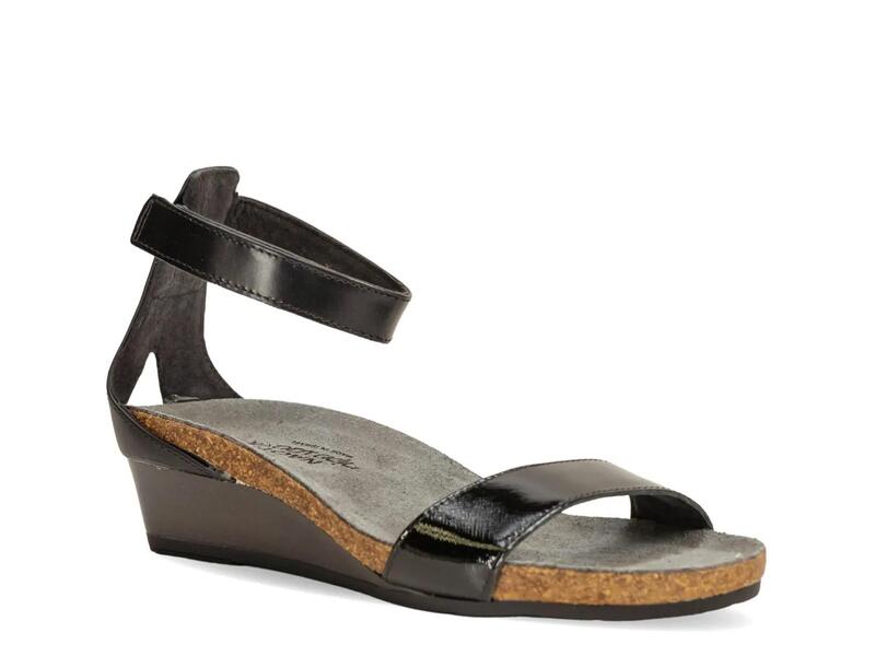 ナオト レディース シューズ サンダル Naot Pixie Wedge Sandal Black Leather ブラック|ReVida 店