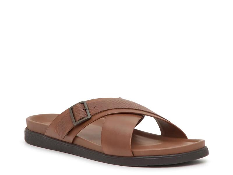 ヴィンスカムート メンズ シューズ サンダル Vince Camuto Damier Sandal Cuero Brown ブラウン
