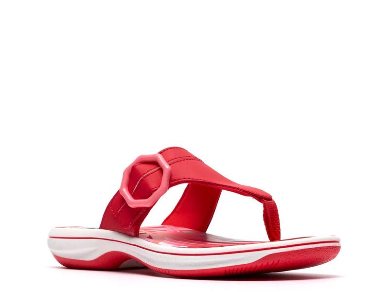 クラークス レディース シューズ サンダル Clarks Breeze Cove Sandal Poppy Red レッド｜ReVida 店