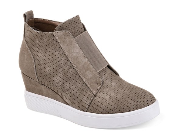 ジュルネ コレクション レディース シューズ スニーカー Journee Collection Clara Wedge Sneaker Taupe トープ|ReVida 店