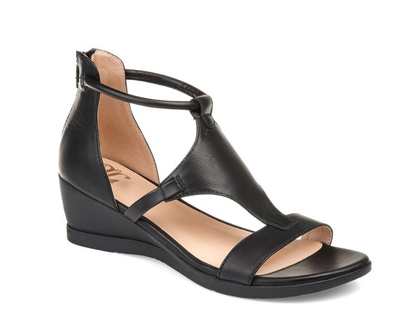 ジュルネ コレクション レディース シューズ サンダル Journee Collection Trayle Wedge Sandal Black ブラック|ReVida 店