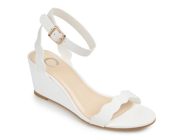 ジュルネ コレクション レディース シューズ サンダル Journee Collection Loucia Wedge Sandal White ホワイト