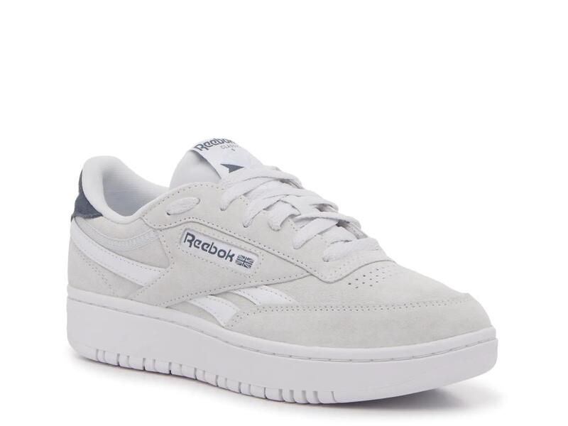 リーボック レディース シューズ スニーカー ReebokClub C Double Revenge Sneaker - Women\u0027s Light Grey/Navy 薄墨色