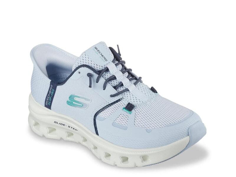 スケッチャーズ レディース シューズ スニーカー SkechersHands Free Slip-Ins: Glide Step Sole Sneaker - Women's Light Blue ブルー