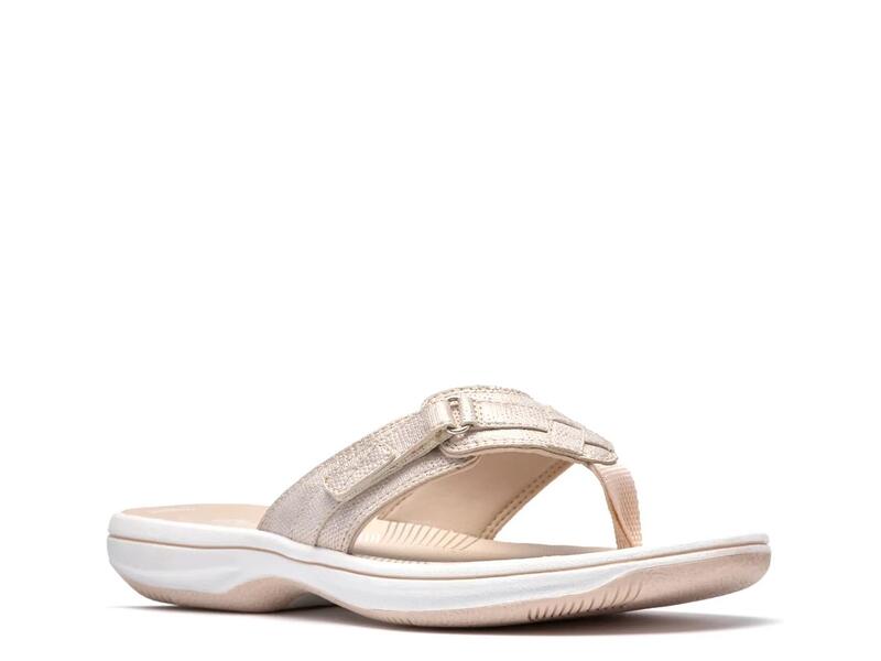 クラークス レディース シューズ サンダル ClarksCloudsteppers Breeze Sea Sandal Gold Metallic ゴールド｜ReVida 店