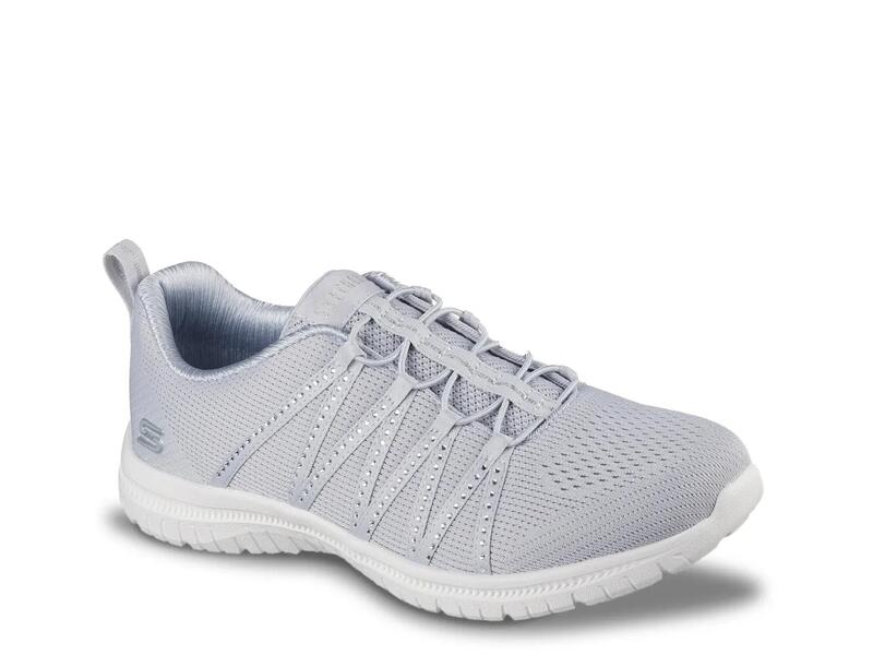 スケッチャーズ レディース シューズ スリッポン・ローファー スニーカー SkechersVirtue She Sparkleslip-On Sneaker - Women's Grey グレー|ReVida 店