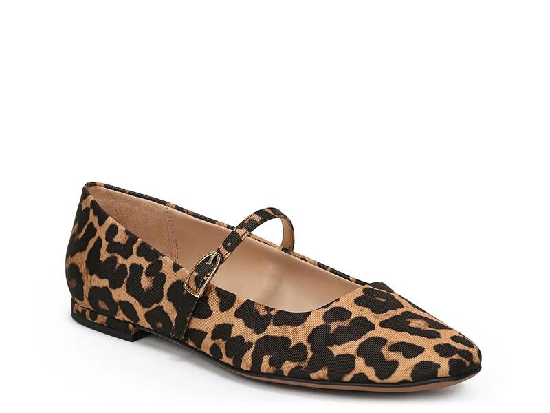 フランコサルト レディース シューズ パンプス Franco SartoValie Mary Jane Flat Black/Brown Leopard Print Fabric ブラック｜ReVida 店