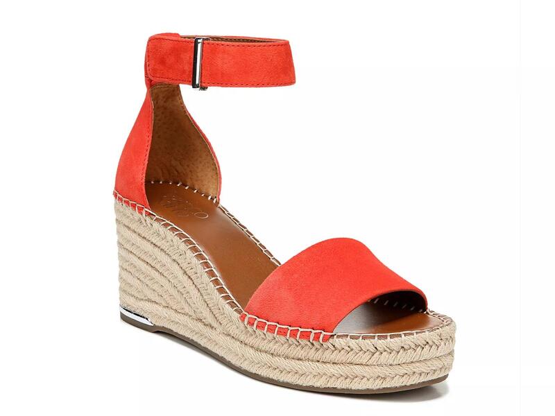 フランコサルト レディース シューズ サンダル Franco SartoClemens Espadrille Wedge Sandal Blood Orange Suede オレンジ画像