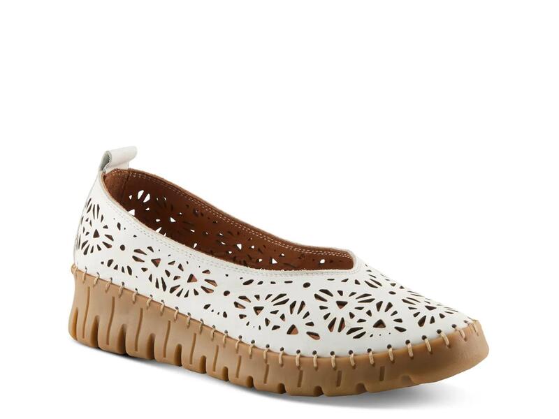 スプリングステップ レディース シューズ スリッポン・ローファー Spring StepCarosa Wedge Slip-On White ホワイト