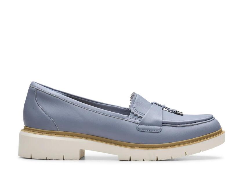 クラークス レディース シューズ サンダル 置き目毛革 ClarksWestlynn Bella Loafer Denim Blue Leather ジーンズ