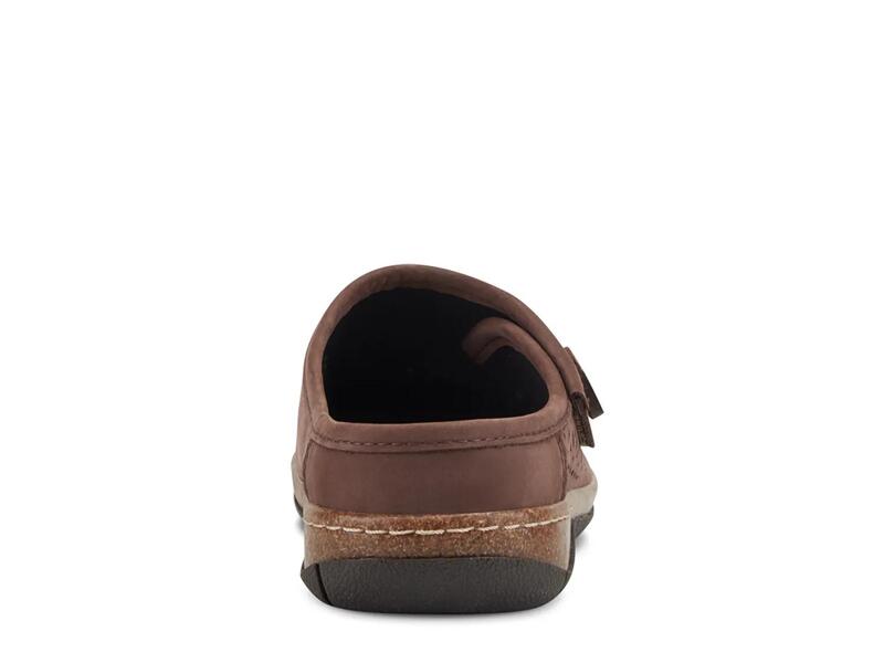 地びた レディース シューズ サンダル EarthErinn Clog Dark Brown Suede 赤銅色