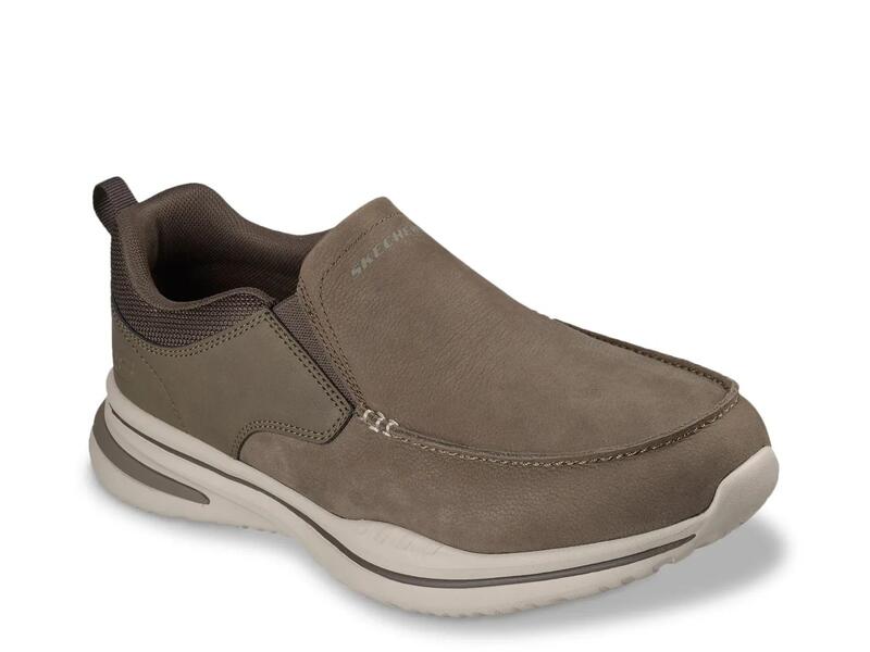 スケッチャーズ メンズ シューズ スリッポン・ローファー リラックスフィット スニーカー SkechersRelaxed Fit Norlan Ivo Slip-On Sneaker - Men's Darkhaki カーキ｜ReVida 店