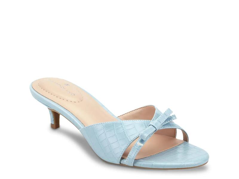 バンドリーノ レディース シューズ サンダル BandolinoRissie Sandalight Blue Croc Print 青み