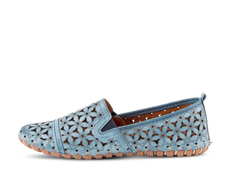 春季足付き レディース シューズ スリッポン・ローファー Spring StepFlowerflow Loafer Blue 青色 レディース靴-ローファー