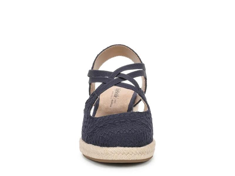 ライフストライド レディース シューズ サンダル LifeStridePatiencespadrille Wedge Sandal Navy ネイビー｜ReVida 店