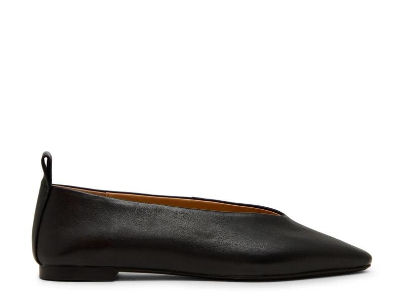 スティーブ マデン レディース シューズ パンプス Steve MaddenSwanky Flat Black Leather ブラック｜ReVida 店