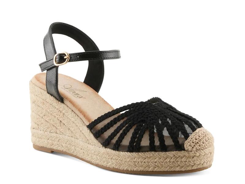 アズーラ レディース シューズ サンダル AzuraEspalli Espadrille Wedge Sandal Black ブラック｜ReVida 店