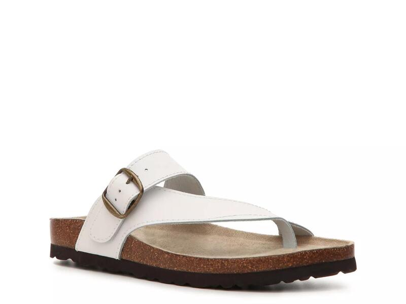 ホワイトマウンテン レディース シューズ サンダル レザー White MountainCarly Leather Flat Sandal White ホワイト|ReVida 店