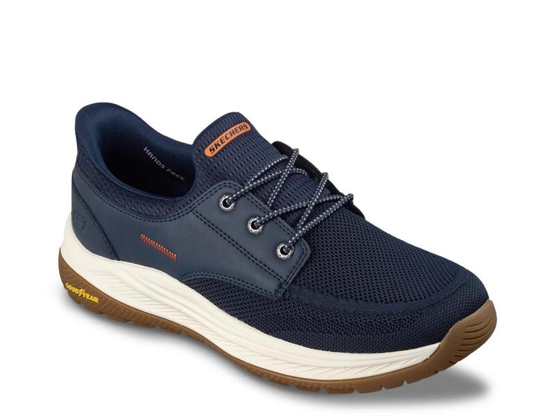 スケッチャーズ メンズ シューズ スニーカー 伸び伸びする相応う Skechers Hands Free Slip-ins Relaxed Fit Meroe Alden Sneaker - Men\u0027s Navy 米国海軍