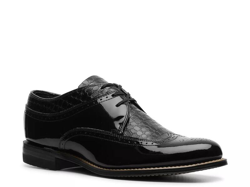 ステイシーアダムス メンズ シューズ オックスフォード ウィングチップ Stacy Adams Dayton Wingtip Oxford Black Croc Print ブラック