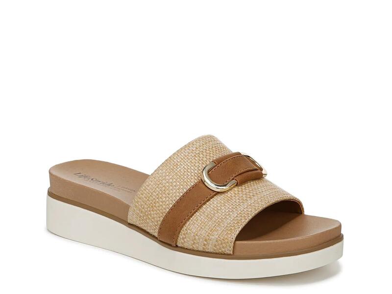 ライフストライド レディース シューズ サンダル LifeStride Genevieve Sandal Brown/Tan ブラウン｜ReVida 店