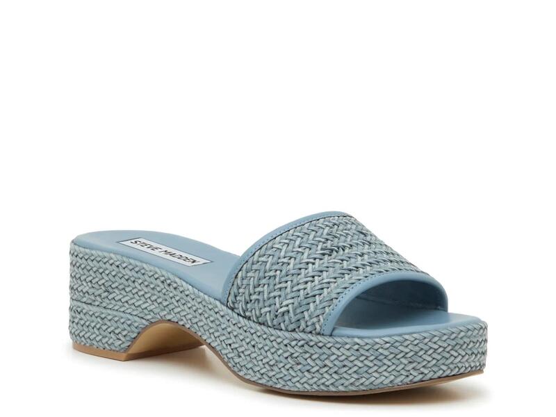 スティーブ マデン レディース シューズ サンダル プラットホーム Steve Madden Chaning Platform Sandalight Blue 青み