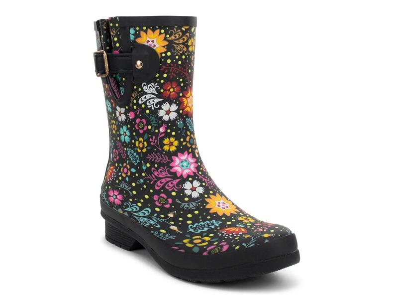 チョーカ レディース シューズ ブーツ・レインブーツ Chooka Grden Play Rain Boot - Women's Black/Multicolor Floral Print ブラック|ReVida 店