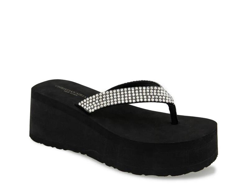 クリスチャン シリアノ レディース シューズ サンダル Christian Siriano New York Filix Wedge Sandal Black ブラック｜ReVida 店