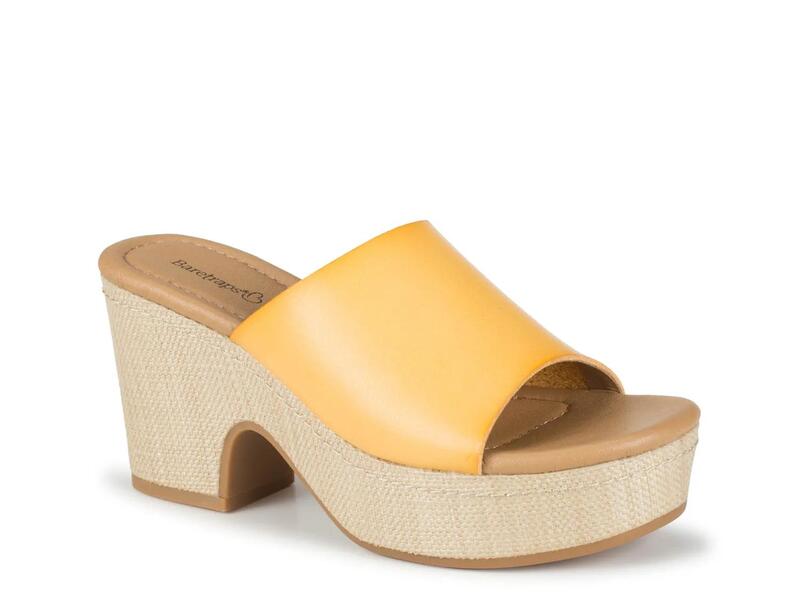 ベアトラップス レディース シューズ サンダル プラットホーム Baretraps Teah Platform Sandal Yellow 黄色