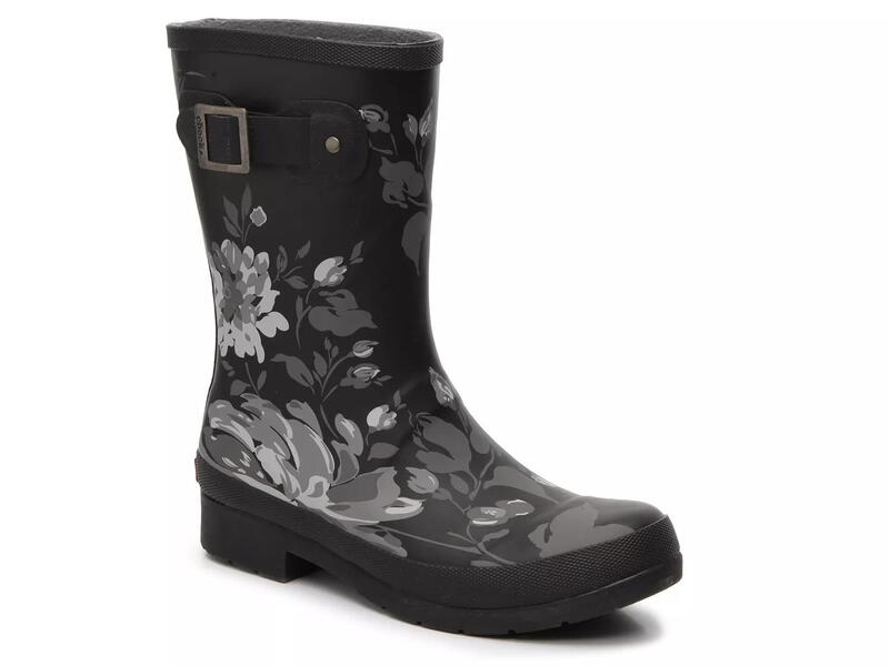 チョーカ レディース シューズ ブーツ・レインブーツ Chooka Eastlake Tillie Mid Rain Boot - Women's Black Floral Print ブラック|ReVida 店